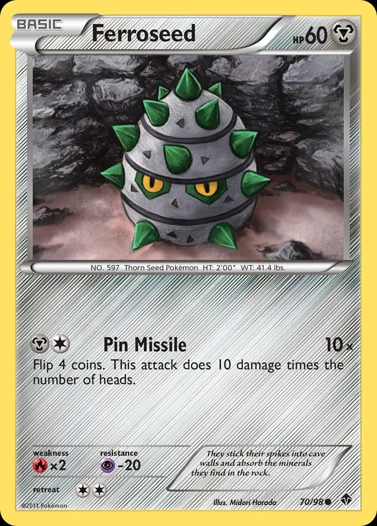 Ferroseed — Emerging Powers 70 Pokémon card