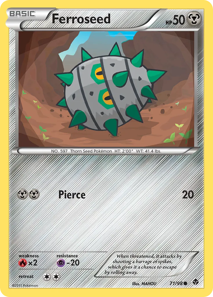 Ferroseed — Emerging Powers 71 Pokémon card