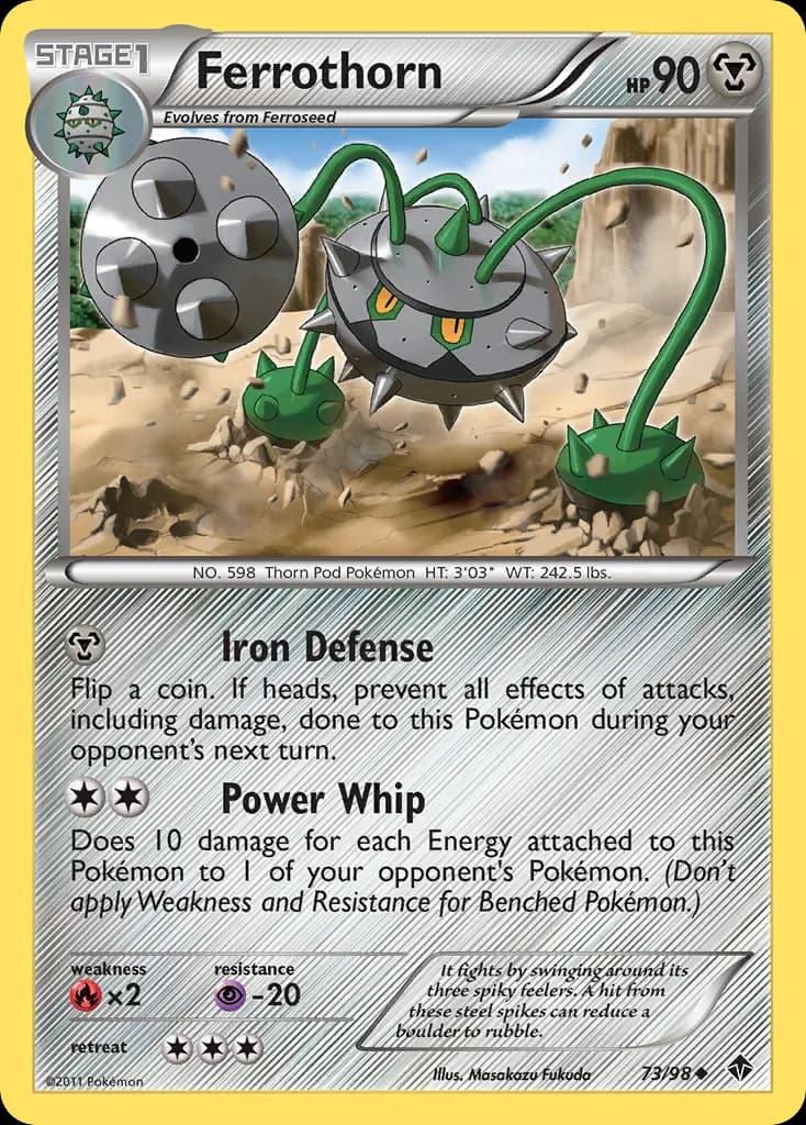 Ferrothorn — Emerging Powers 73 Pokémon card