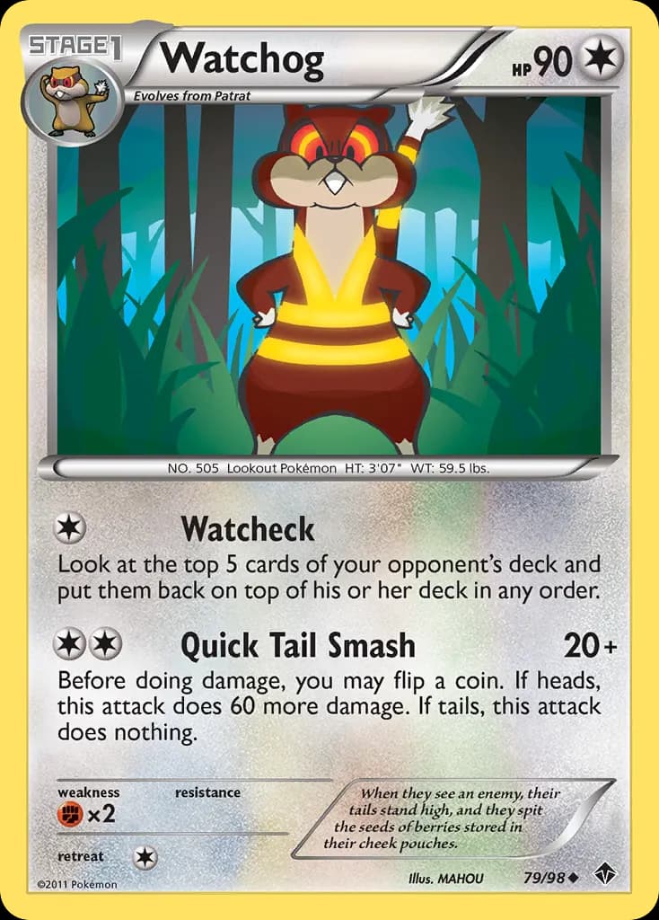 Watchog — Emerging Powers 79 Pokémon card