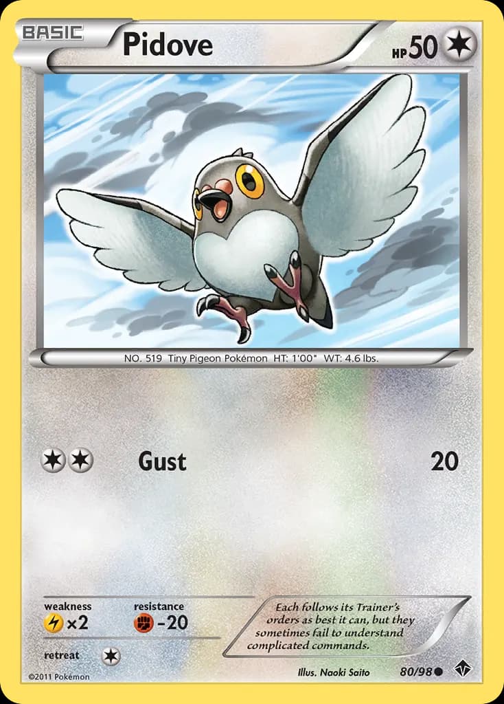 Pidove — Emerging Powers 80 Pokémon card