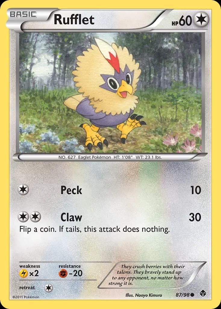 Rufflet — Emerging Powers 87 Pokémon card