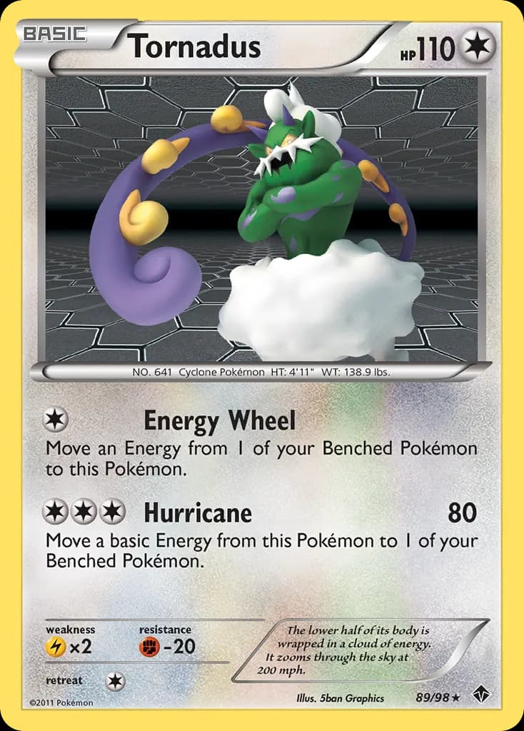 Tornadus — Emerging Powers 89 Pokémon card