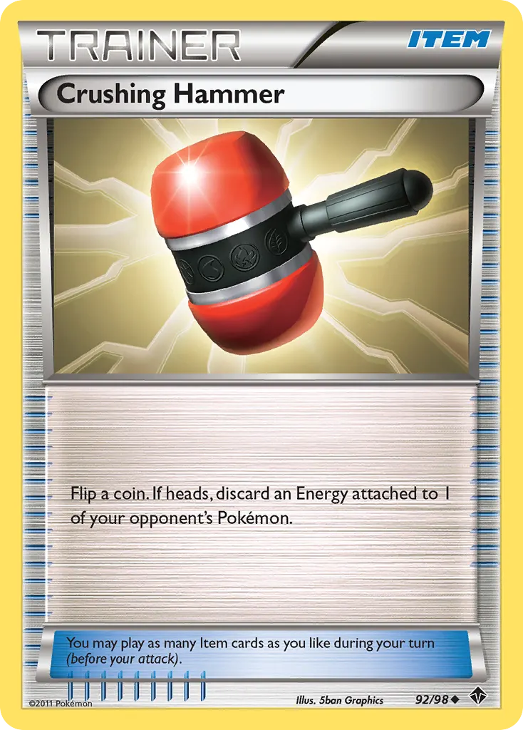 Crushing Hammer — Emerging Powers 92 Pokémon card