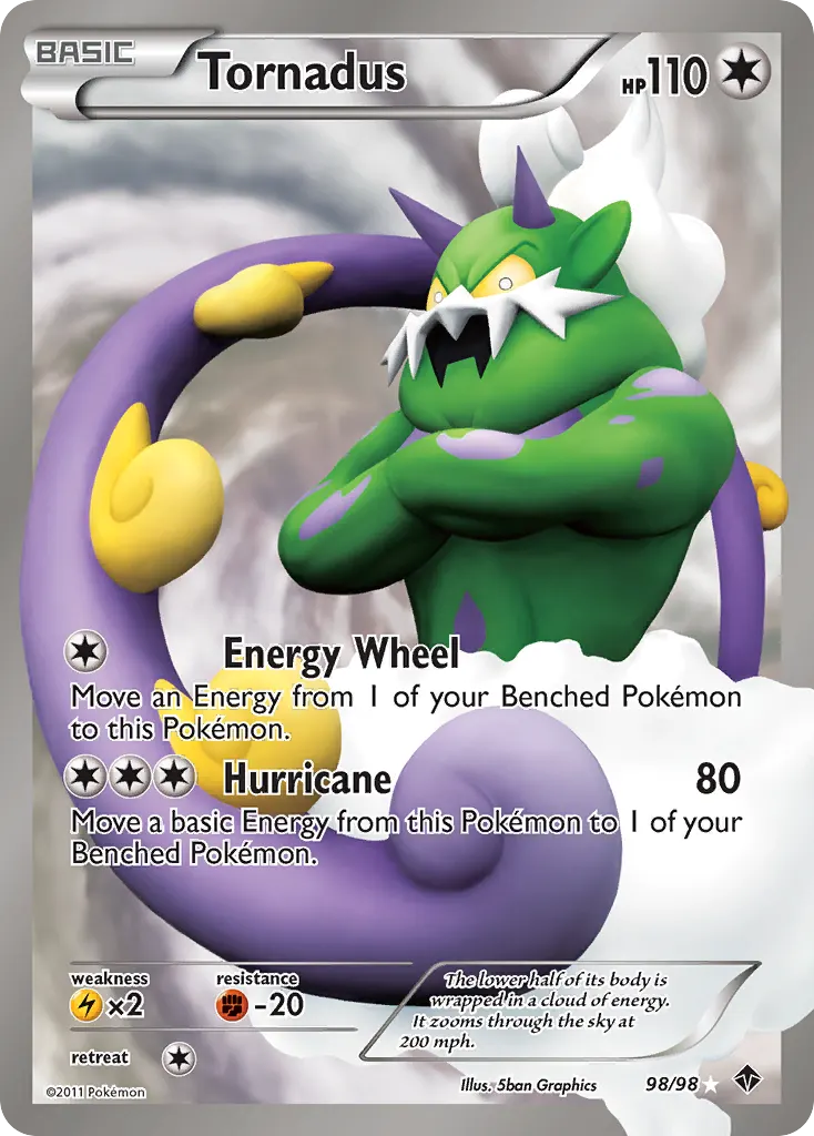 Tornadus — Emerging Powers 98 Pokémon card