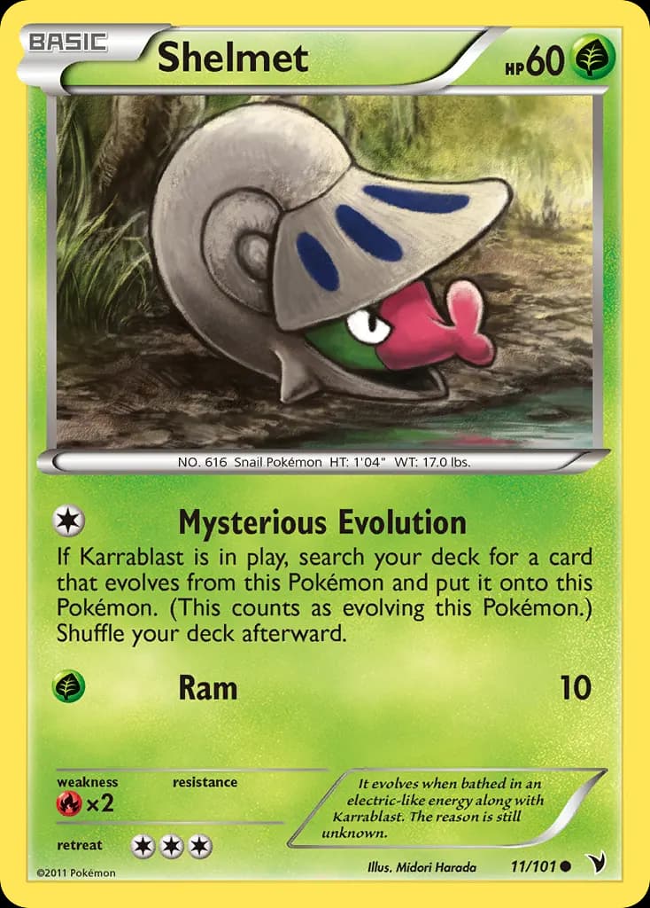 Shelmet — Noble Victories 11 Pokémon card