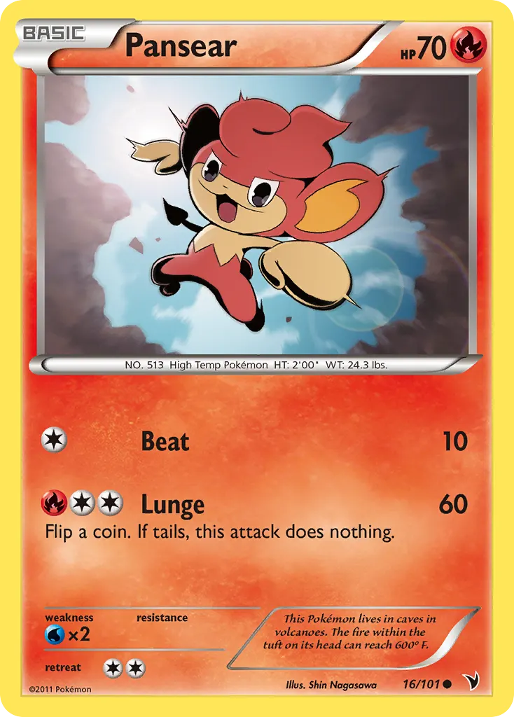 Pansear — Noble Victories 16 Pokémon card