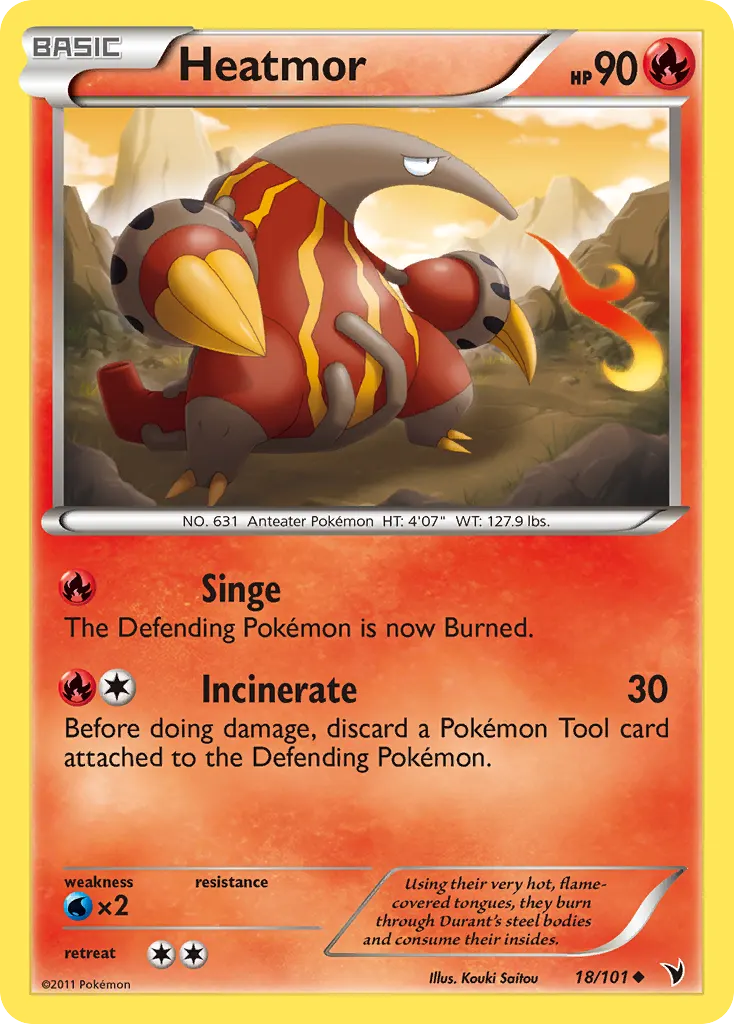 Heatmor — Noble Victories 18 Pokémon card
