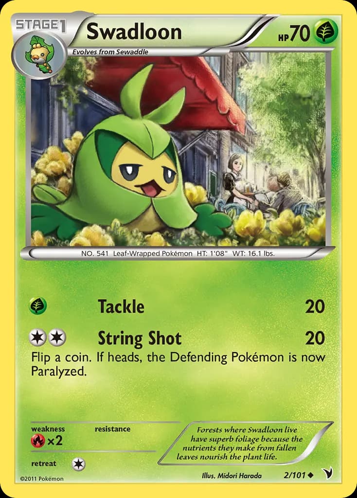 Swadloon — Noble Victories 2 Pokémon card