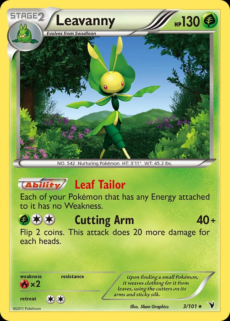 Leavanny — Noble Victories 3 Pokémon card
