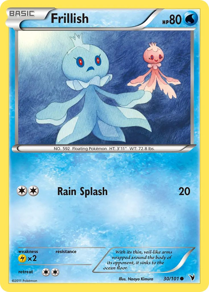 Frillish — Noble Victories 30 Pokémon card