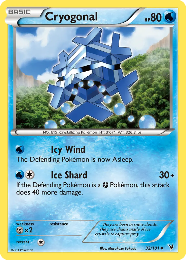 Cryogonal — Noble Victories 32 Pokémon card