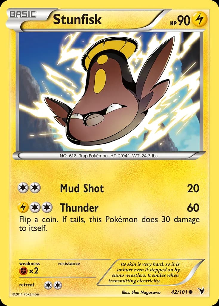Stunfisk — Noble Victories 42 Pokémon card