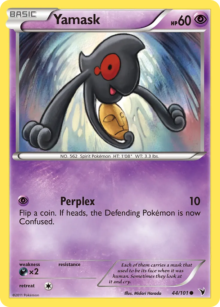 Yamask — Noble Victories 44 Pokémon card