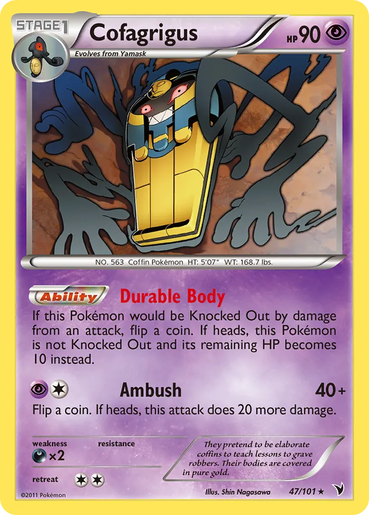 Cofagrigus — Noble Victories 47 Pokémon card