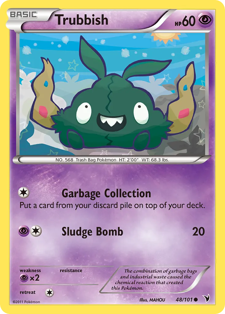 Trubbish — Noble Victories 48 Pokémon card