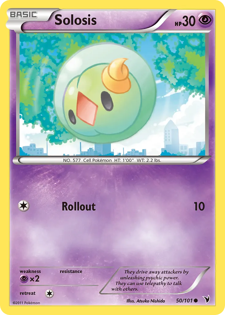 Solosis — Noble Victories 50 Pokémon card