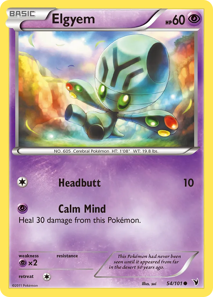 Elgyem — Noble Victories 54 Pokémon card