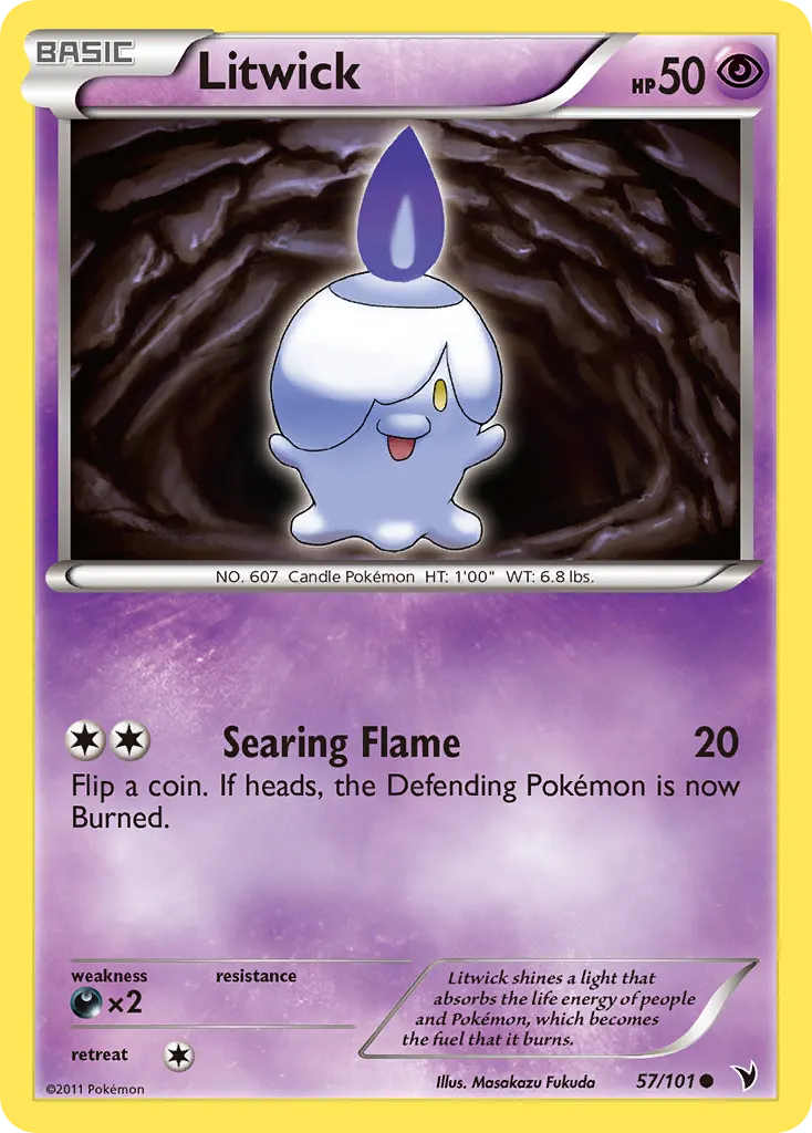 Litwick — Noble Victories 57 Pokémon card