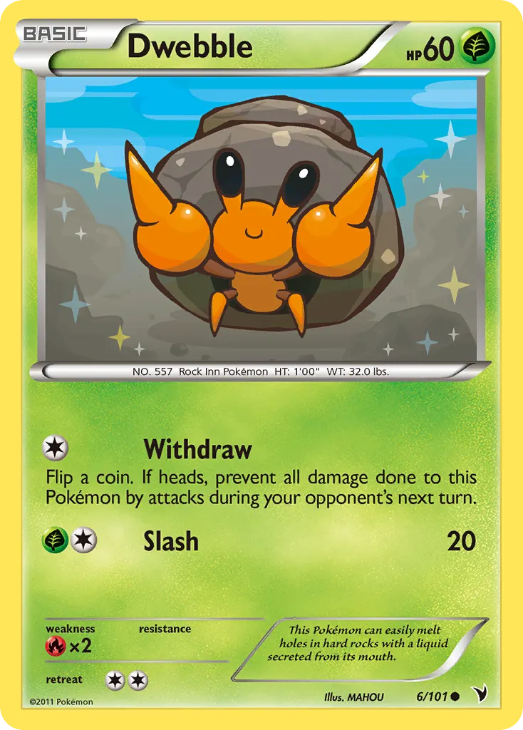 Dwebble — Noble Victories 6 Pokémon card