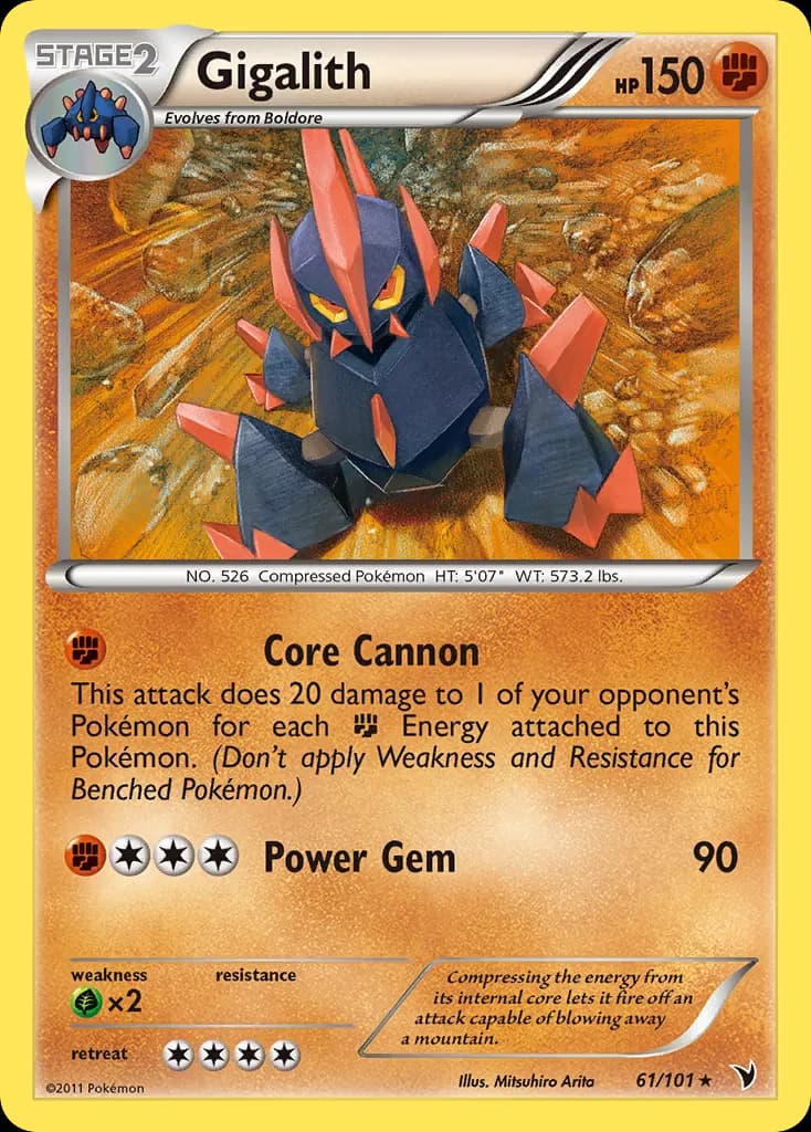 Gigalith — Noble Victories 61 Pokémon card