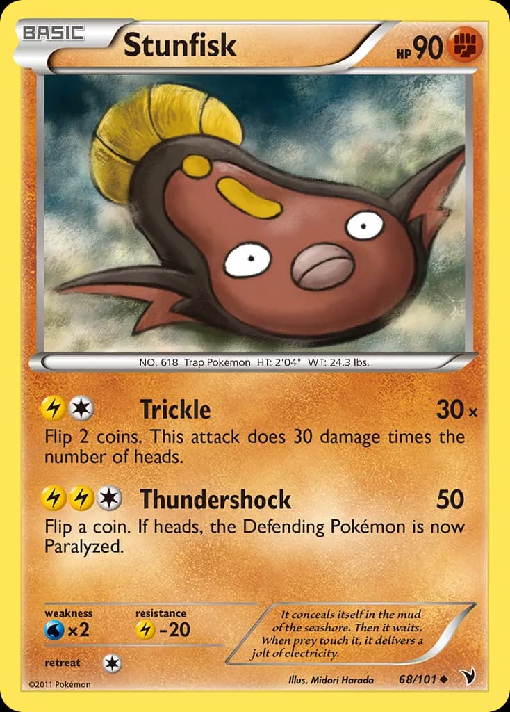 Stunfisk — Noble Victories 68 Pokémon card