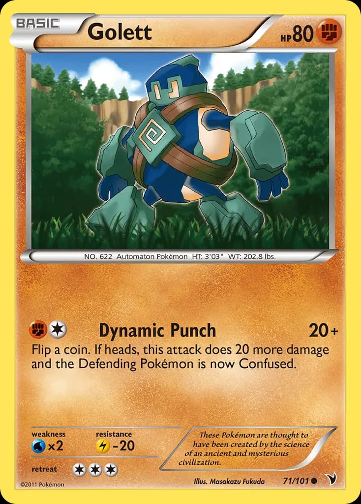 Golett — Noble Victories 71 Pokémon card