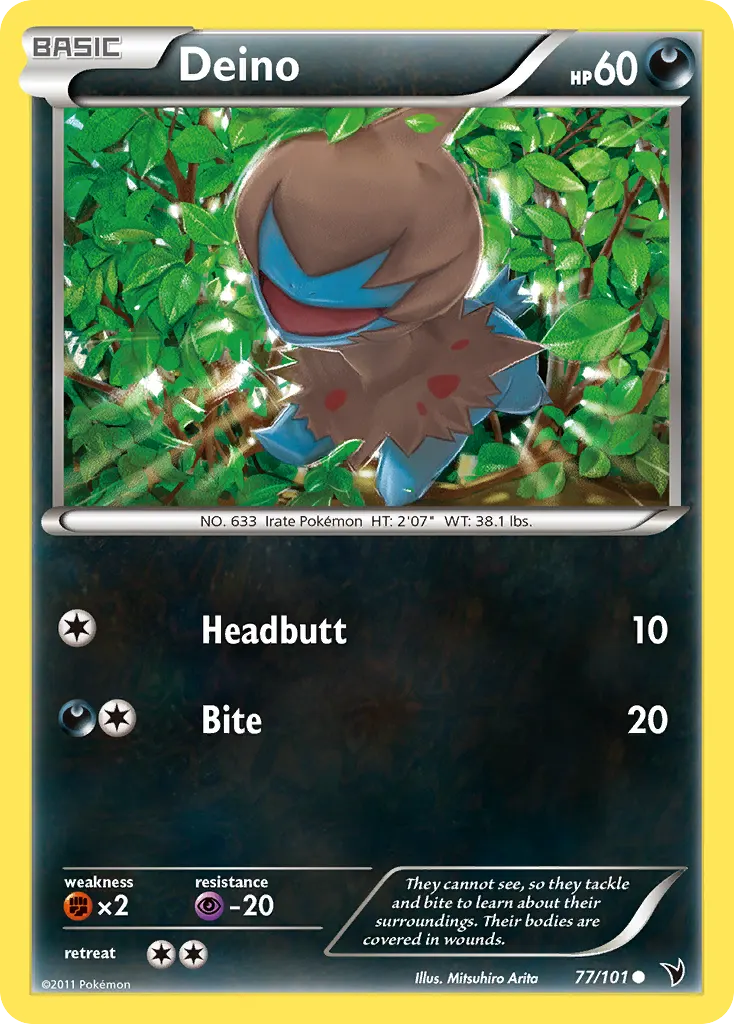 Deino — Noble Victories 77 Pokémon card