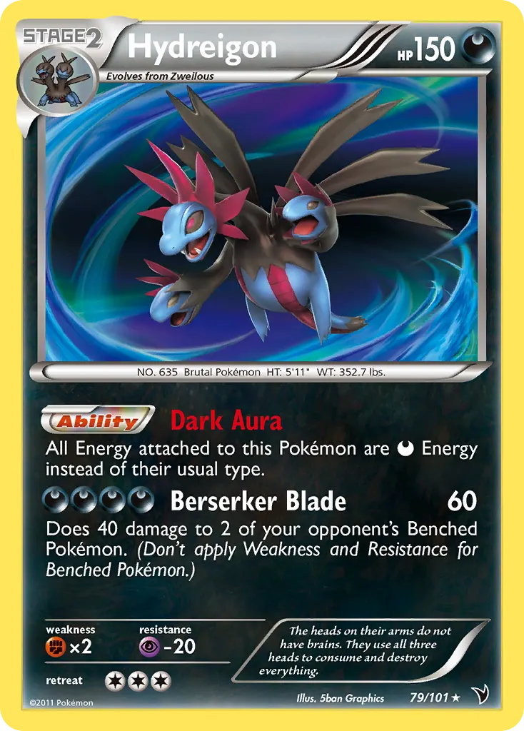 Hydreigon — Noble Victories 79 Pokémon card