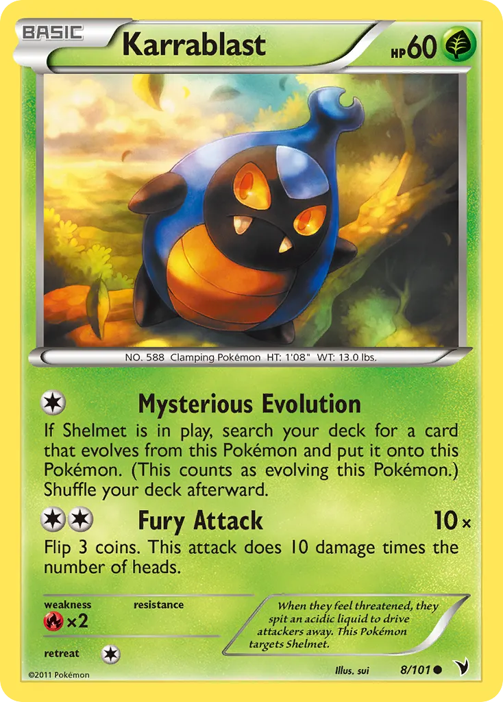 Karrablast — Noble Victories 8 Pokémon card