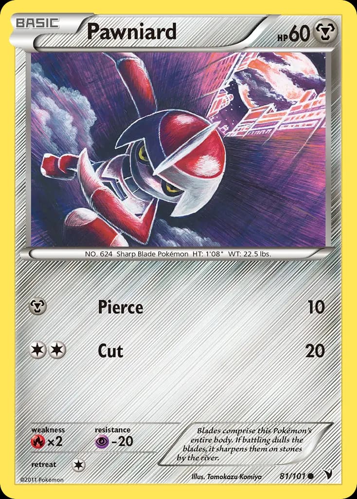 Pawniard — Noble Victories 81 Pokémon card