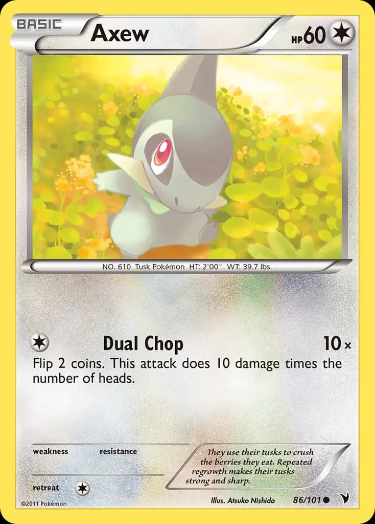 Axew — Noble Victories 86 Pokémon card