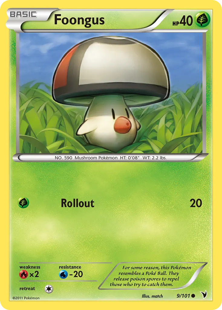 Foongus — Noble Victories 9 Pokémon card