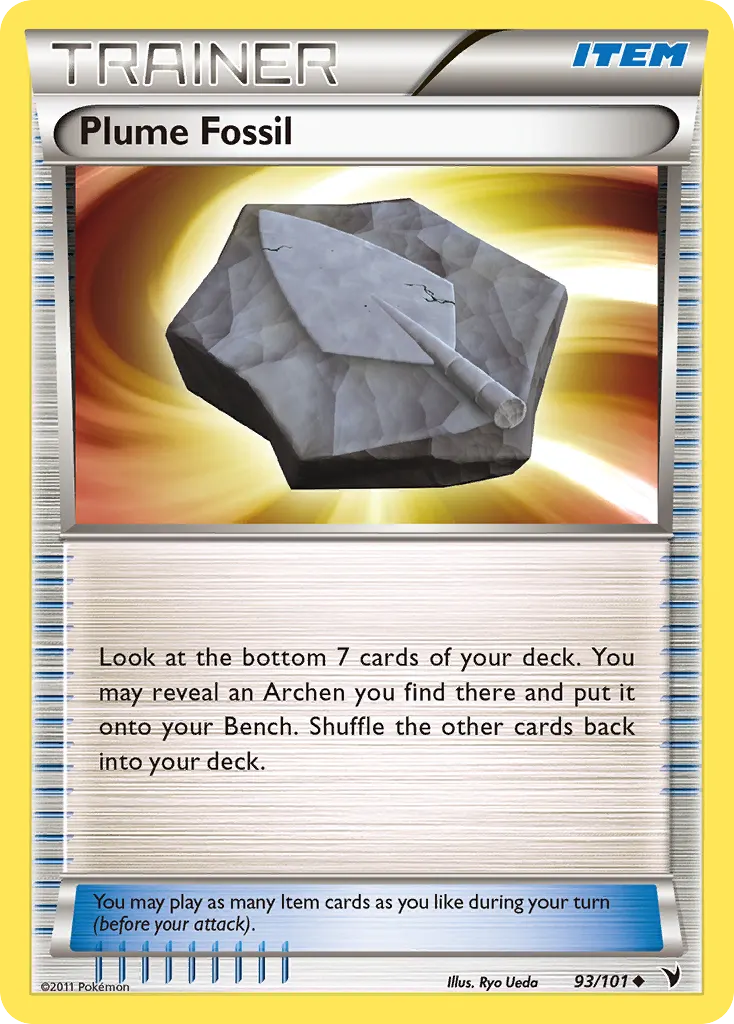 Plume Fossil — Noble Victories 93 Pokémon card