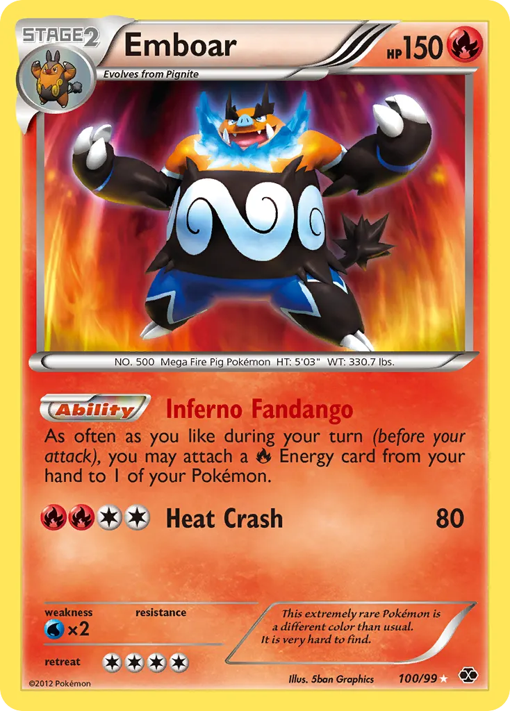 Emboar — Next Destinies 100 Pokémon card
