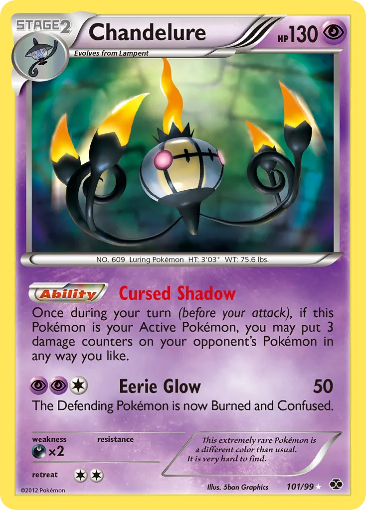 Chandelure — Next Destinies 101 Pokémon card