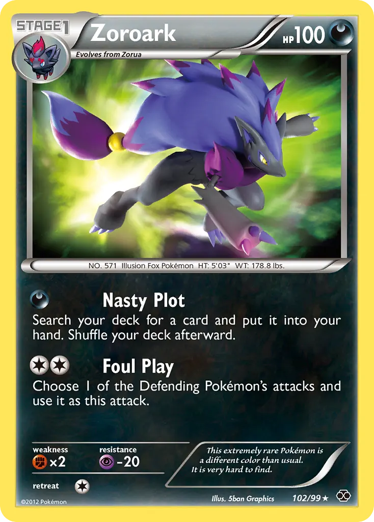 Zoroark — Next Destinies 102 Pokémon card
