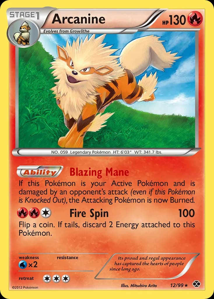 Arcanine — Next Destinies 12 Pokémon card
