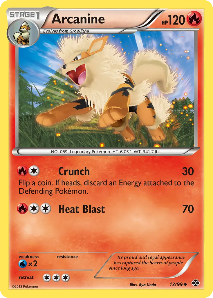 Arcanine — Next Destinies 13 Pokémon card