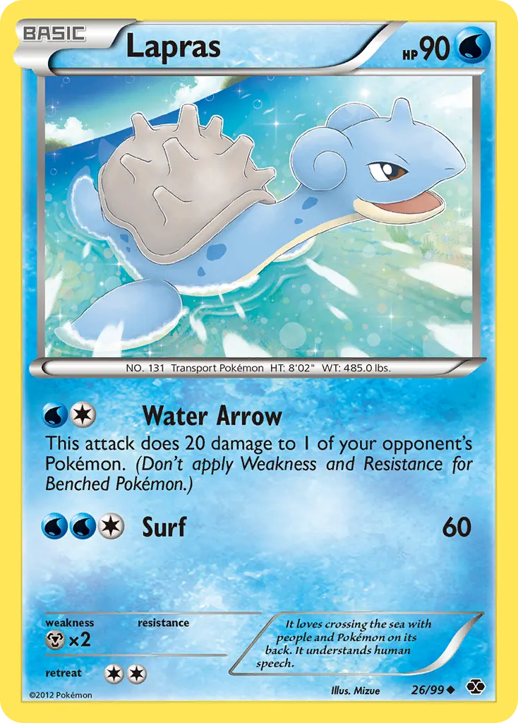 Lapras — Next Destinies 26 Pokémon card