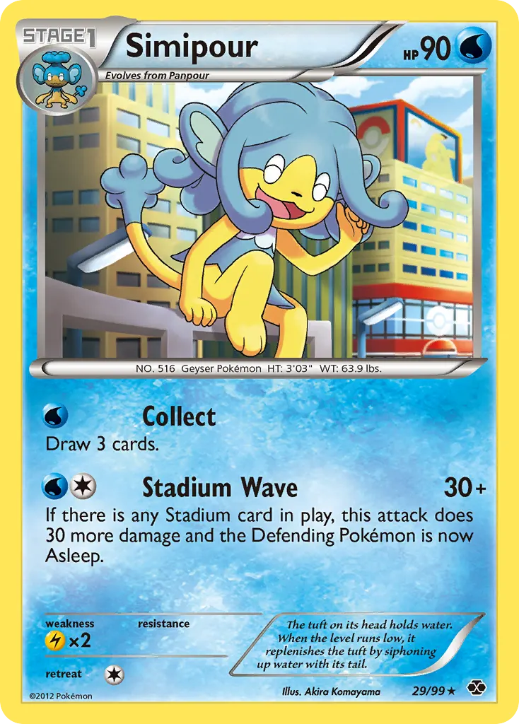 Simipour — Next Destinies 29 Pokémon card