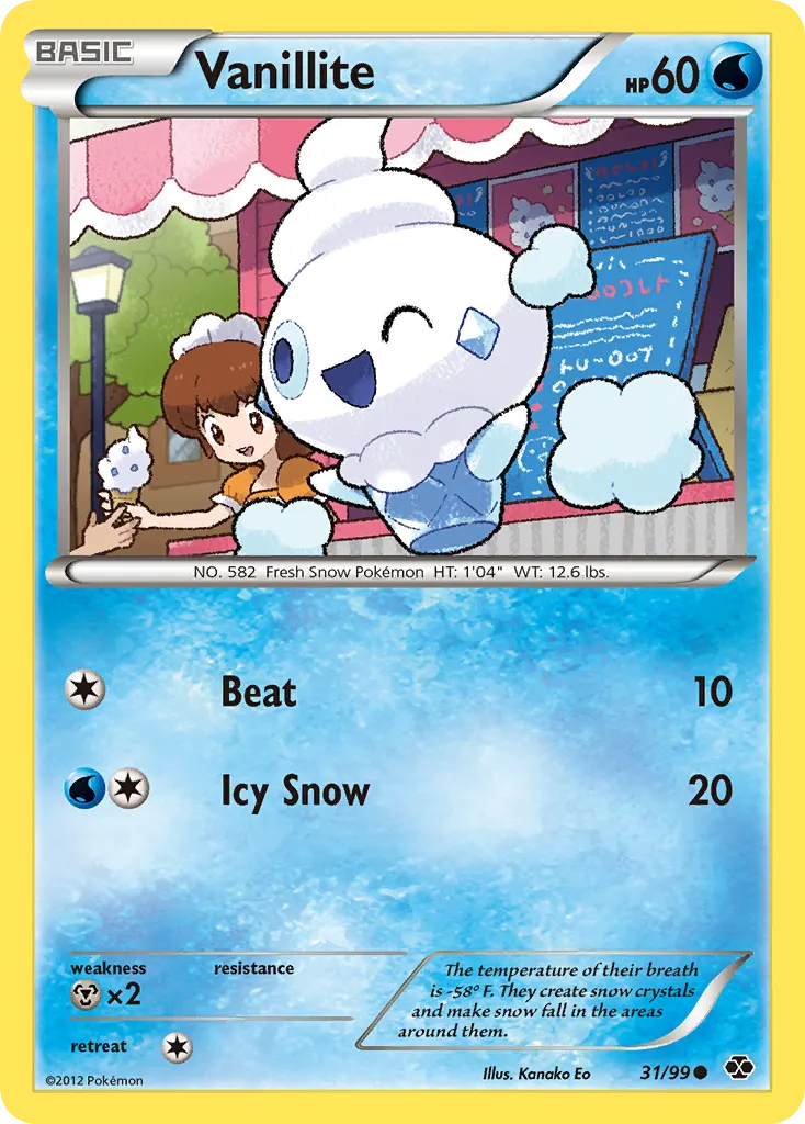 Vanillite — Next Destinies 31 Pokémon card