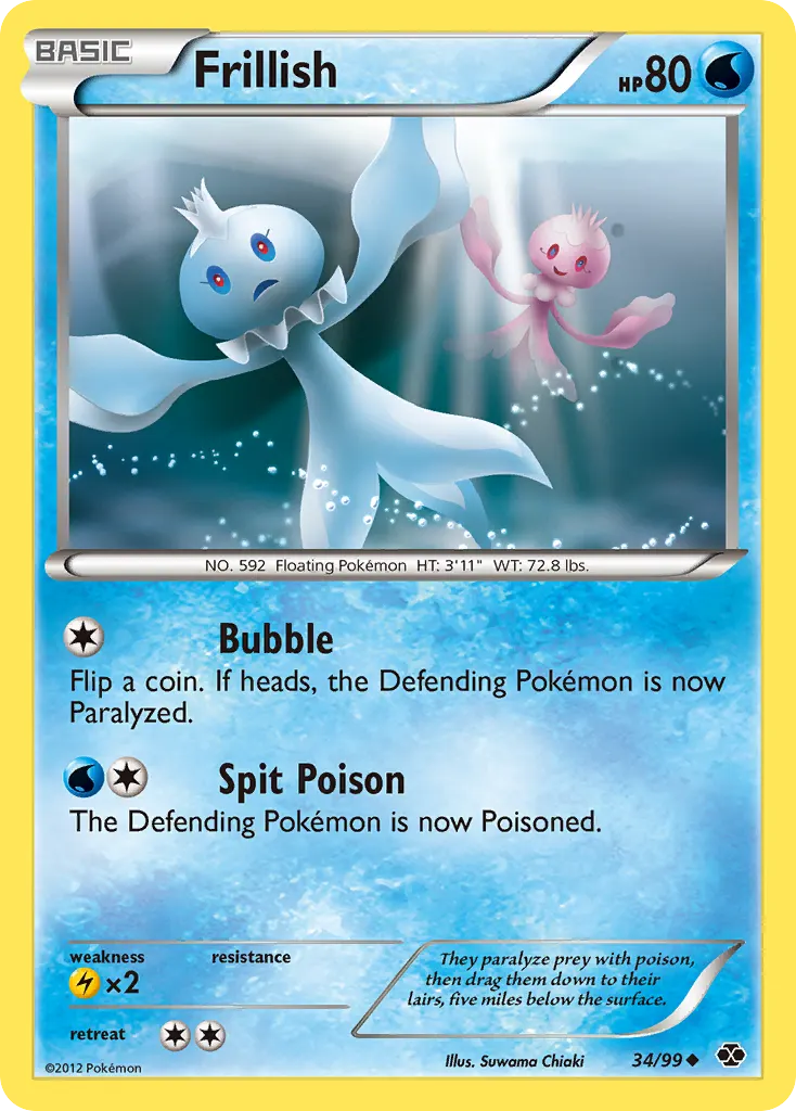 Frillish — Next Destinies 34 Pokémon card