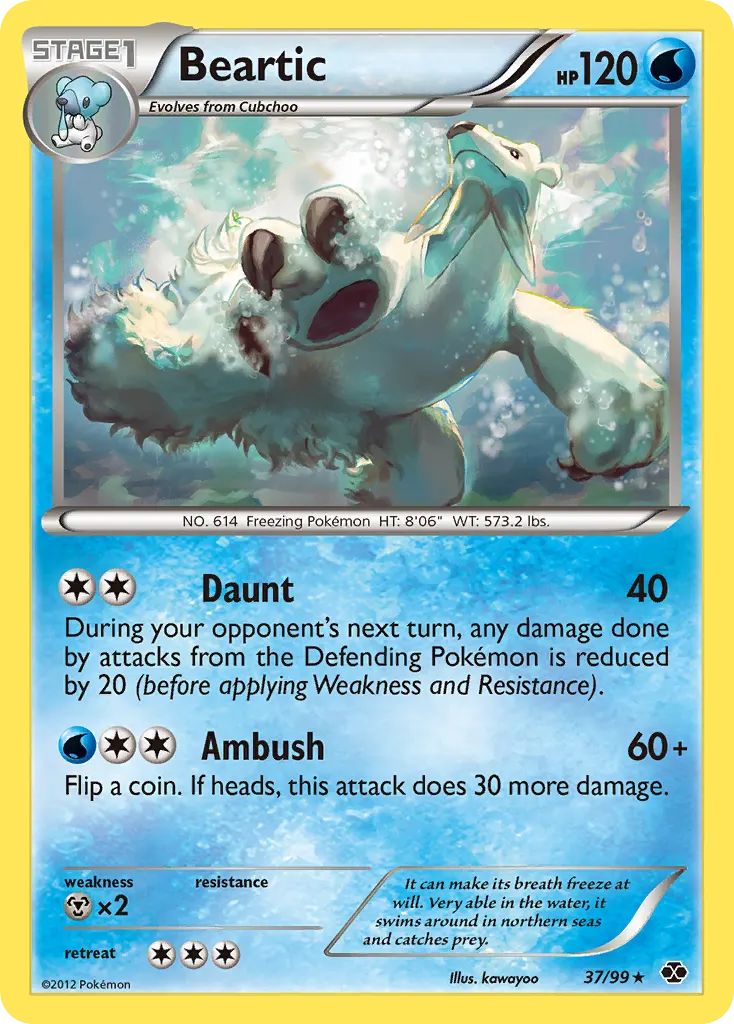 Beartic — Next Destinies 37 Pokémon card