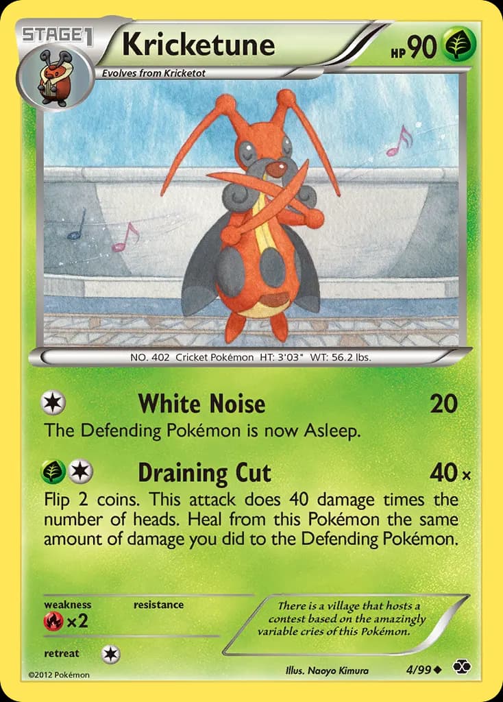 Kricketune — Next Destinies 4 Pokémon card