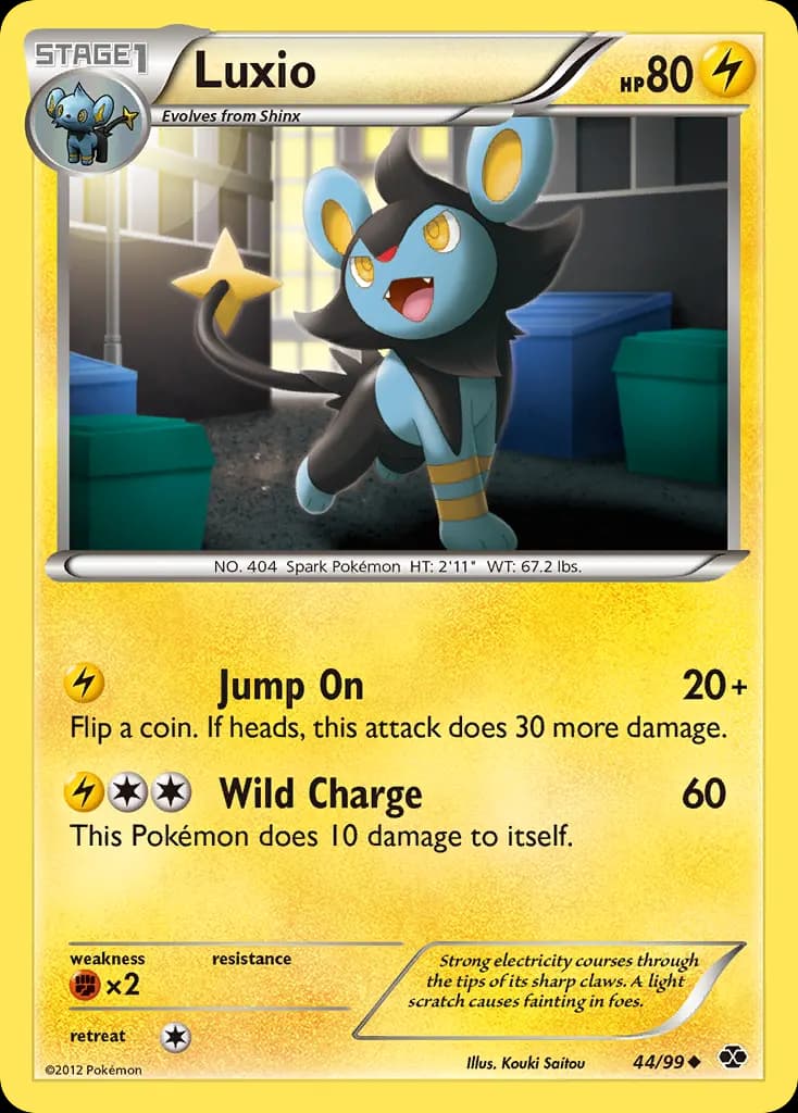Luxio — Next Destinies 44 Pokémon card