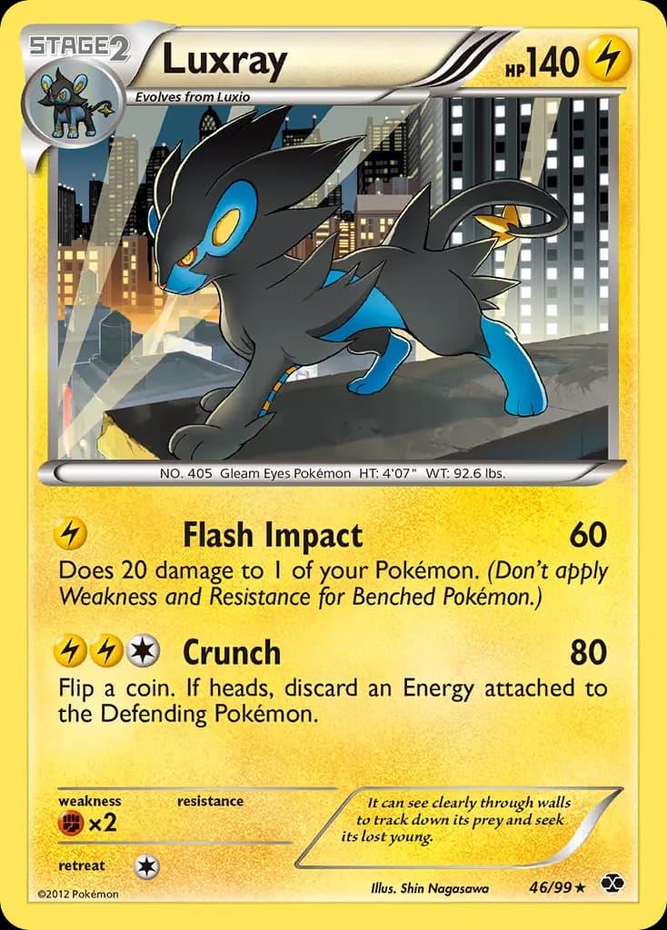 Luxray — Next Destinies 46 Pokémon card