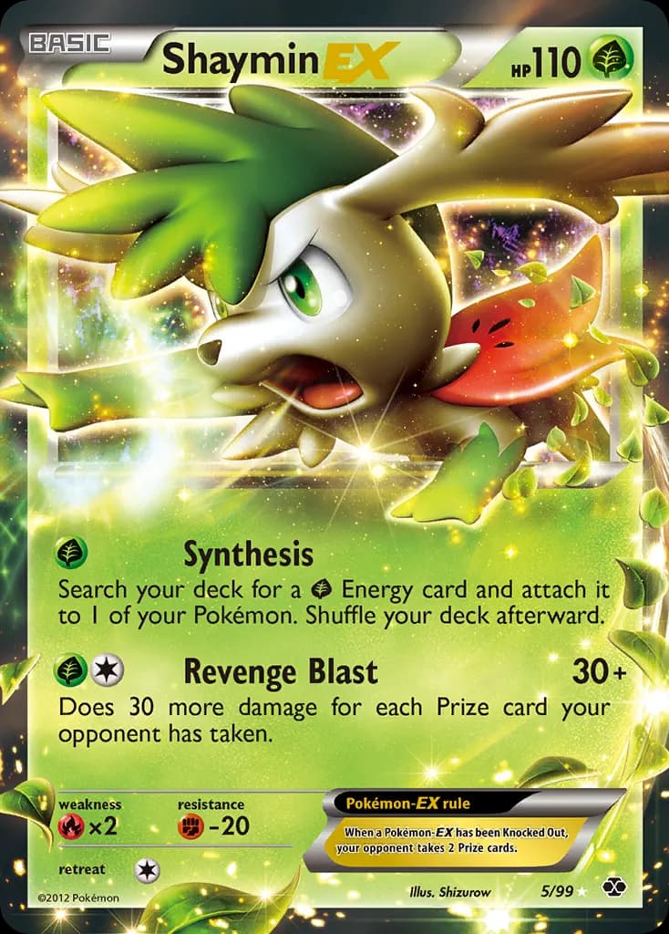 Shaymin-EX — Next Destinies 5 Pokémon card