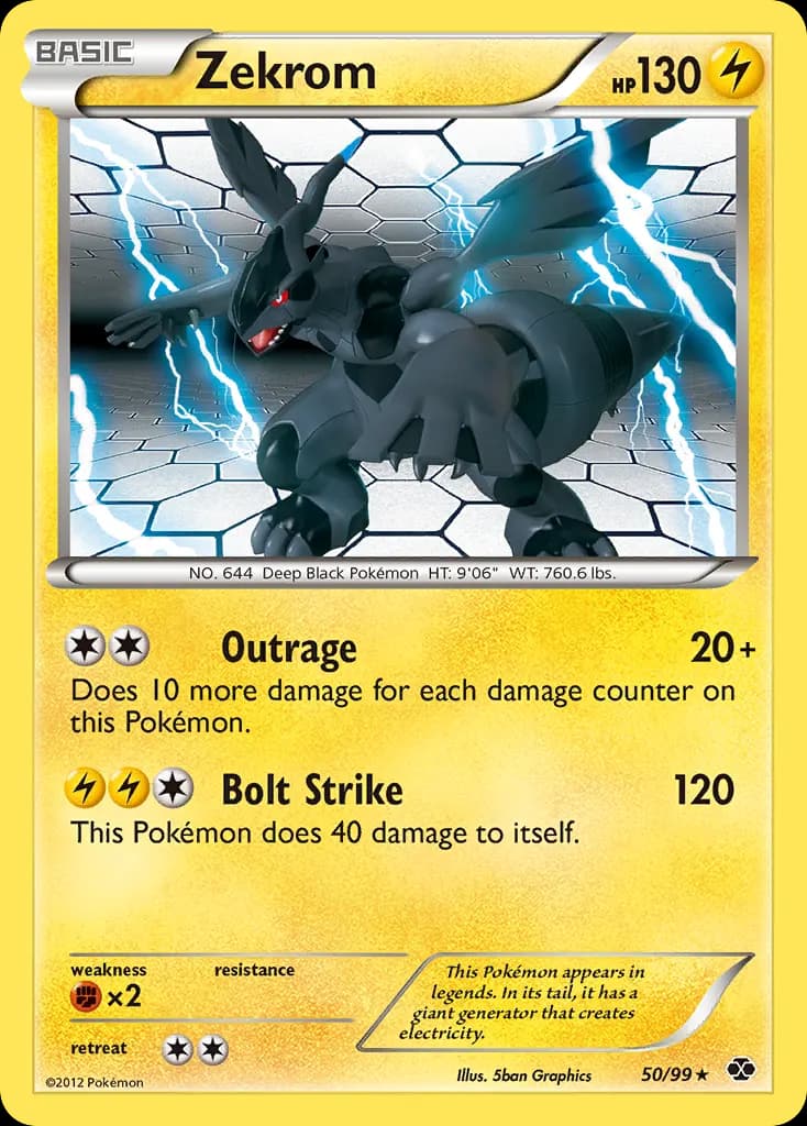 Zekrom — Next Destinies 50 Pokémon card