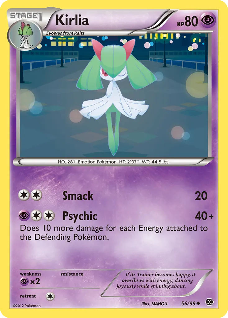 Kirlia — Next Destinies 56 Pokémon card